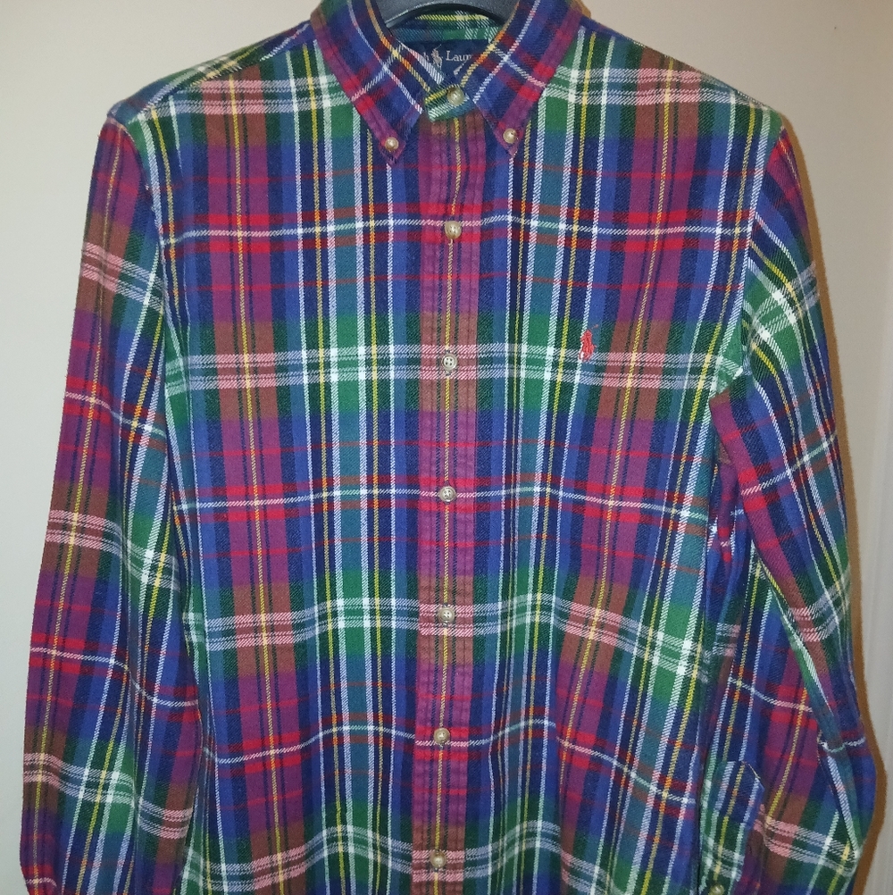 Ralph Lauren Colorful Plaid Flannel Shirt